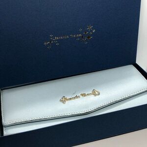 Samantha Thavasa Disney Cinderella Pale Blue Leather Long Wallet w/ Box & Cards